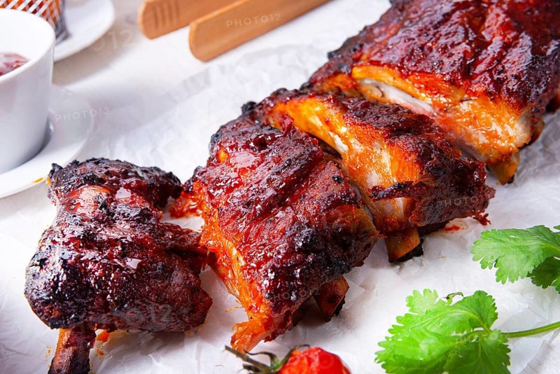 BBQ replacement ribs from a charcoal grill