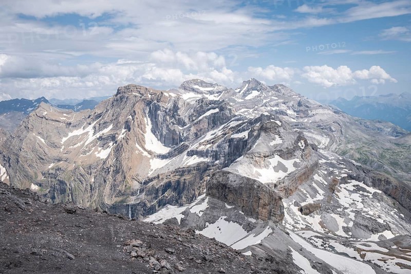 Monte Perdido, 3355 meters, route of ascent to the Taillon, French Pyrenees, France, Europe