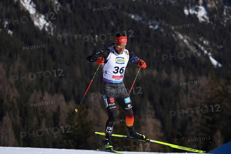 Strong race: Philipp Horn (Eintracht Frankenhain) at the IBU Biathlon World Championships Lenzerheide 2025, Lenzerheide, Switzerland / SUI / CH