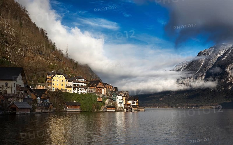 Clouds at Lake Hallstatt, Salzkammergut, Austrian Alps