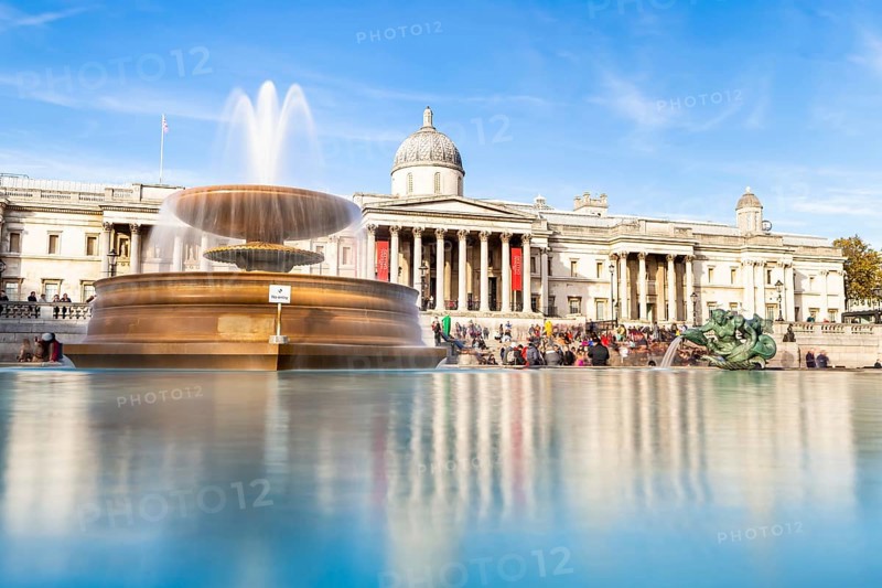London, England, March 08, 2012: The National Gallery and Trafalgar Square in the afternoon