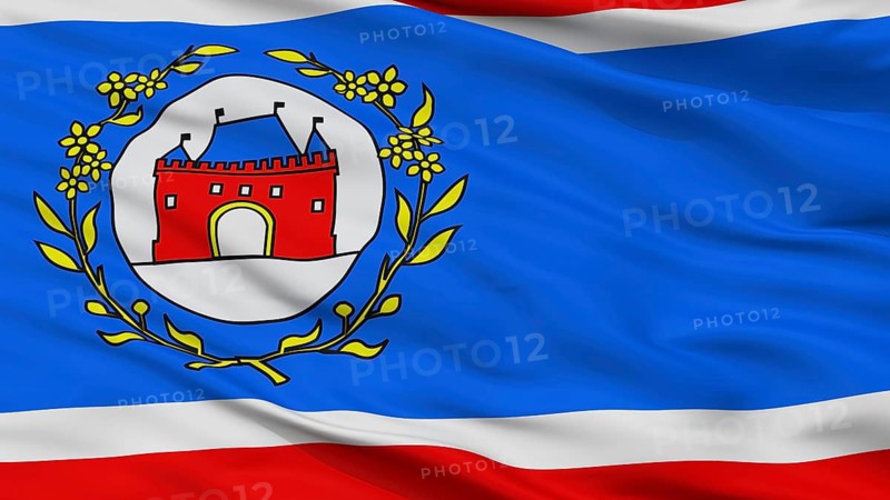 Elburg City Flag, Country Netherlands, Closeup View