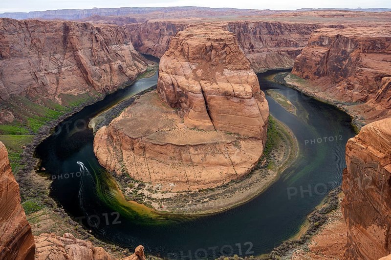 The famous Horseshoe Bend of the Colorado River in northern Arizona, United States, North America