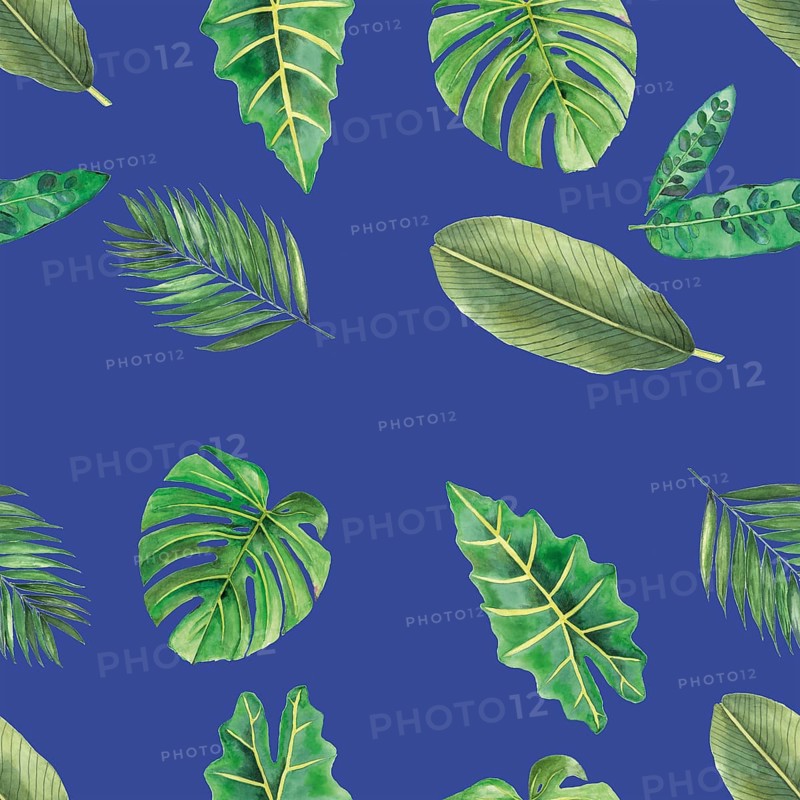 Seamless pattern of Tropical botanical leafs