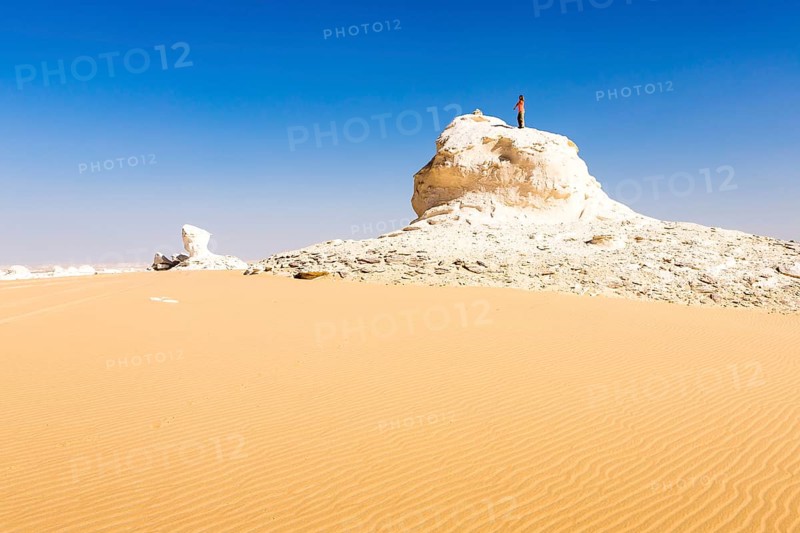 The White Desert at Farafra in the Sahara of Egypt. Africa