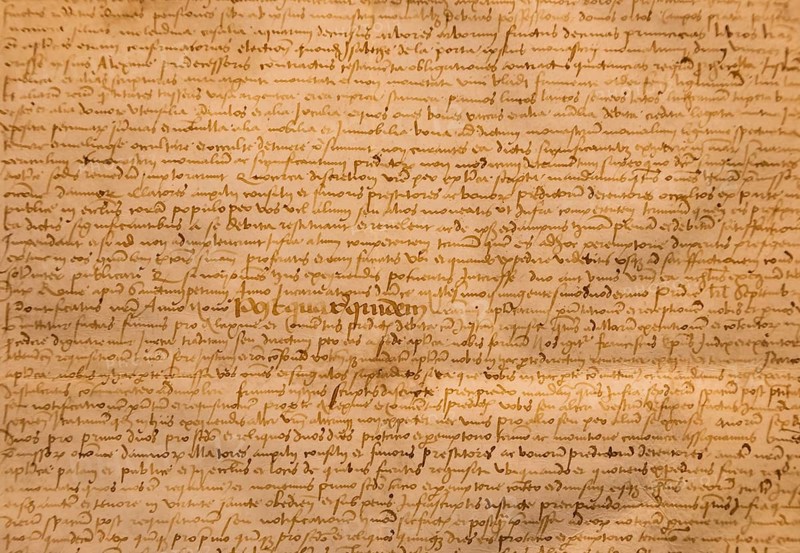 Aged handwritten manuscript text. Calligraphy on old paper, vintage background