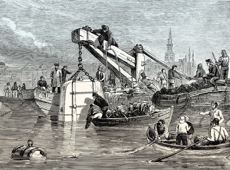 Diving-Bell used at the construction of the Thames Tunnel, London, 1827