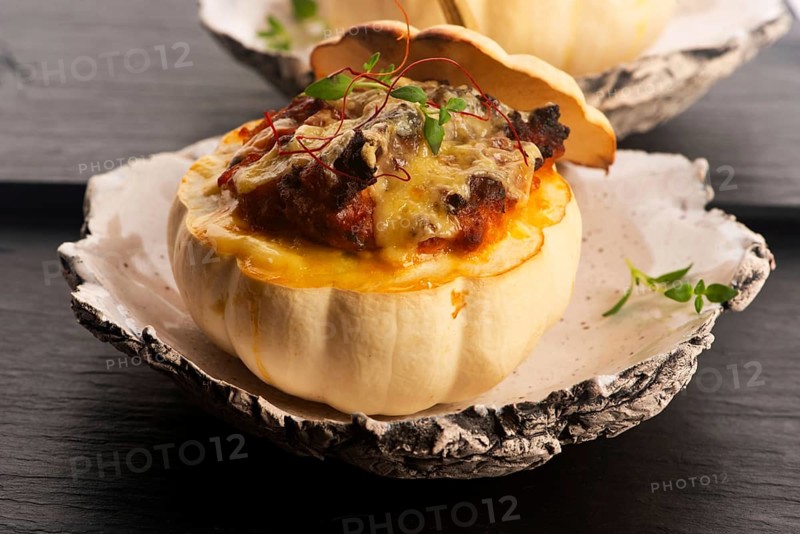 Delicious autumn recipe for stuffed pumpkin