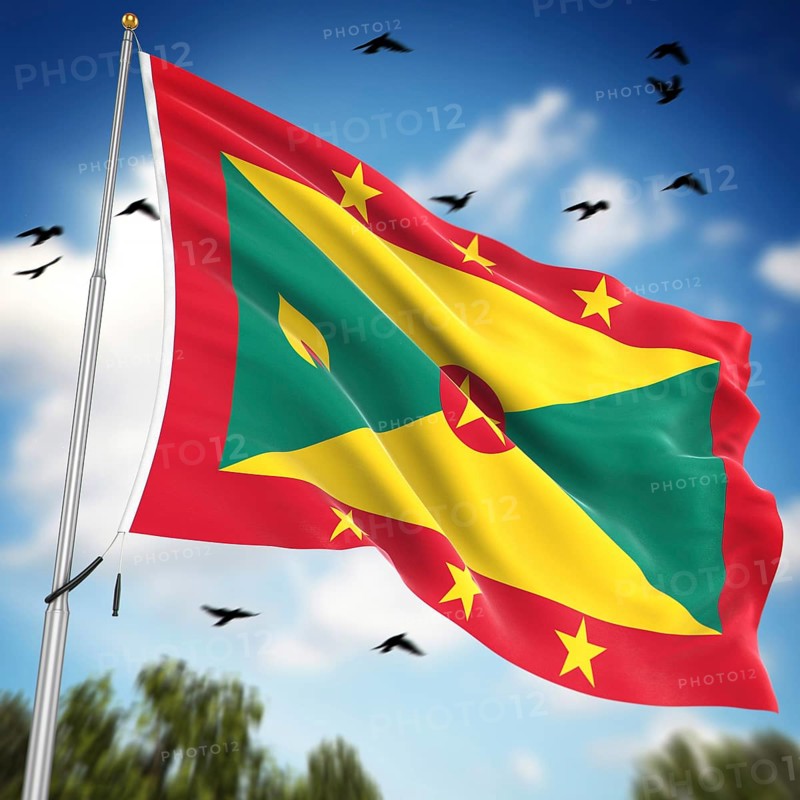 Flag of Grenada, This is a computer generated and 3d rendered image