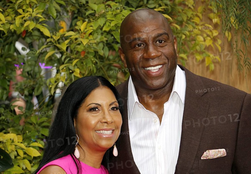 Earlitha Kelly and Magic Johnson at the Los Angeles premiere of 'The Legend Of Tarzan' held at the Dolby Theatre in Hollywood, USA on June 27, 2016., Hollywood, California, USA, North America