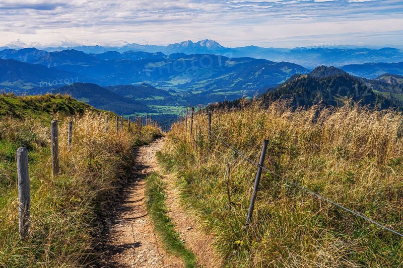 View from the Hochgrat near Oberstaufen (Bavaria, Germany)