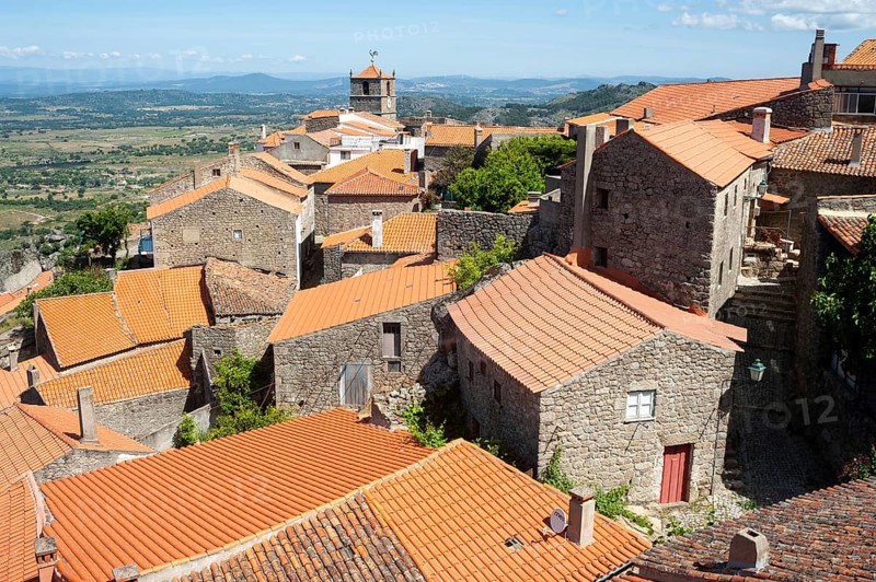 13/06/2018, Monsanto, Portugal, Europe, A view from above of the Portuguese mountain village of Monsanto, Europe