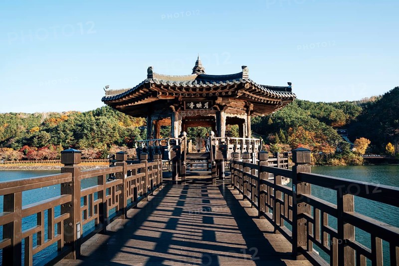 Woryeonggyo Bridge on Nakdong river in Andong, Korea
