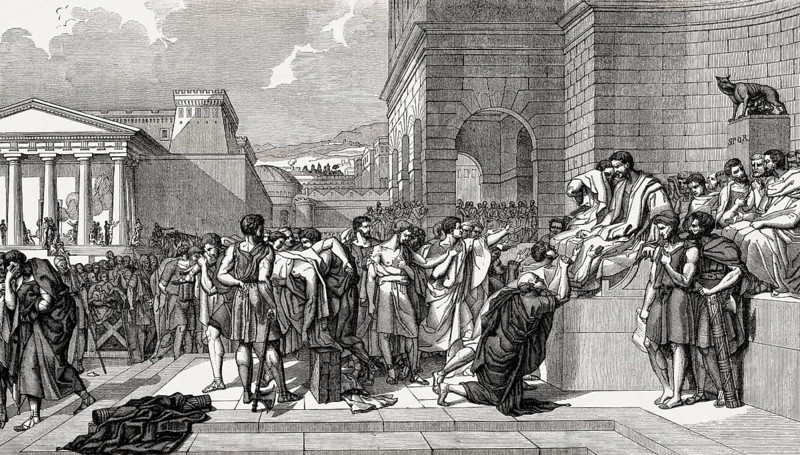 Execution of the sons of Lucius Junius Brutus, Tarquinian conspiracy, ancient Rome