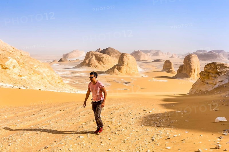 White Desert at Farafra in the Sahara of Egypt. Africa