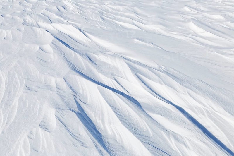 Nature, snow drift pattern on the Saint Lawrence River, Province of Quebec, Canada, North America