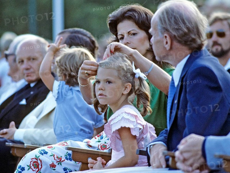 The Crown princess Victoria pictured in the summer of 1983 on the grounds of Solliden castle on Öland
