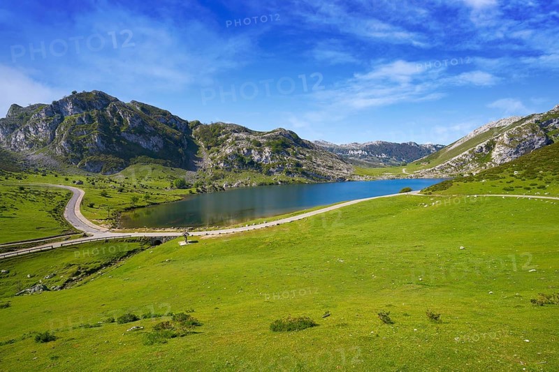 Enol lake at Picos de Europa in Asturias of Spain
