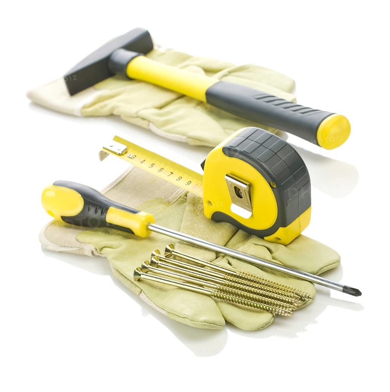 Working tools on gloves