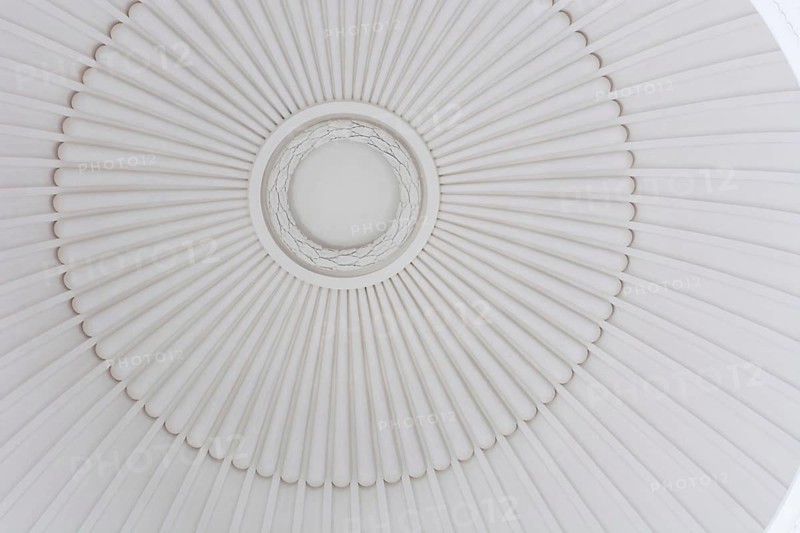 Round white ceiling in one chapel of Roskilde cathedral, Roskilde, Denmark, Europe