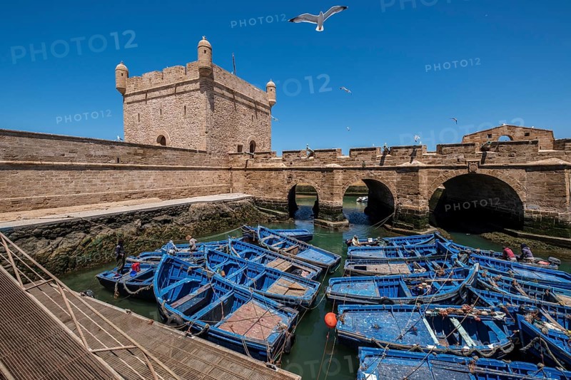 Castelo Real at fishing port, old portuguese fortress, Essaouira, morocco