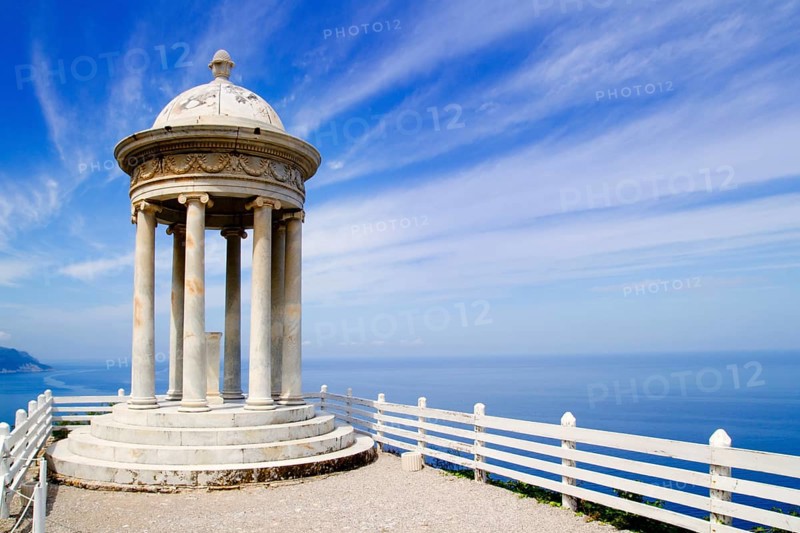 Es Galliner mirador in Son Marroig over Mediterranean Majorca sea
