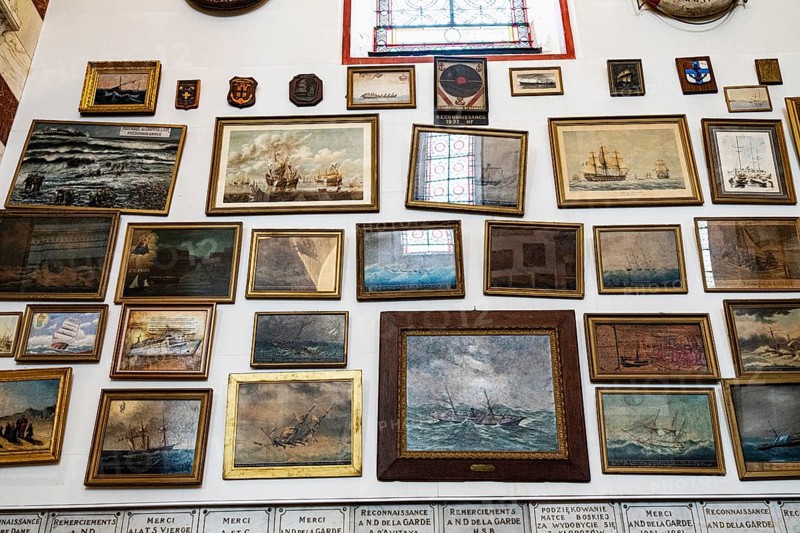 Pictures in the interior, votive pictures, Basilica Notre Dame, Notre-Dame de la Garde, la Bonne Mère is a catholic basilica and the landmark of Marseille, France, Europe