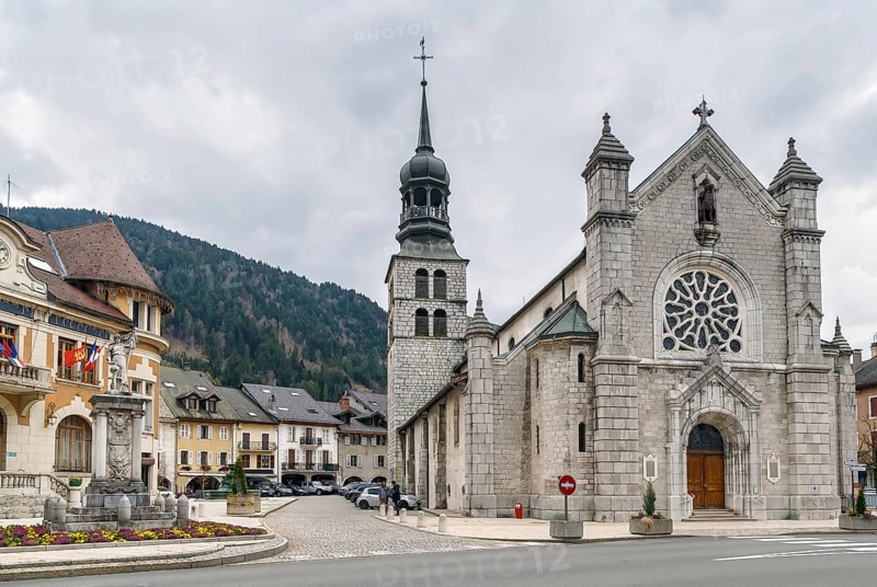 Saint-Maurice church was built between 1687 and 1697 in Thones, France, Europe