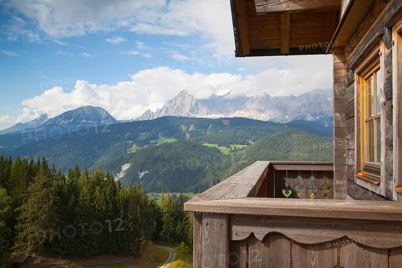 Old wood house in the mountains