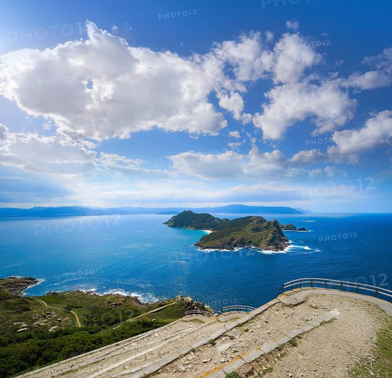 Islas Cies islands San Martino island in Vigo of Galicia Spain