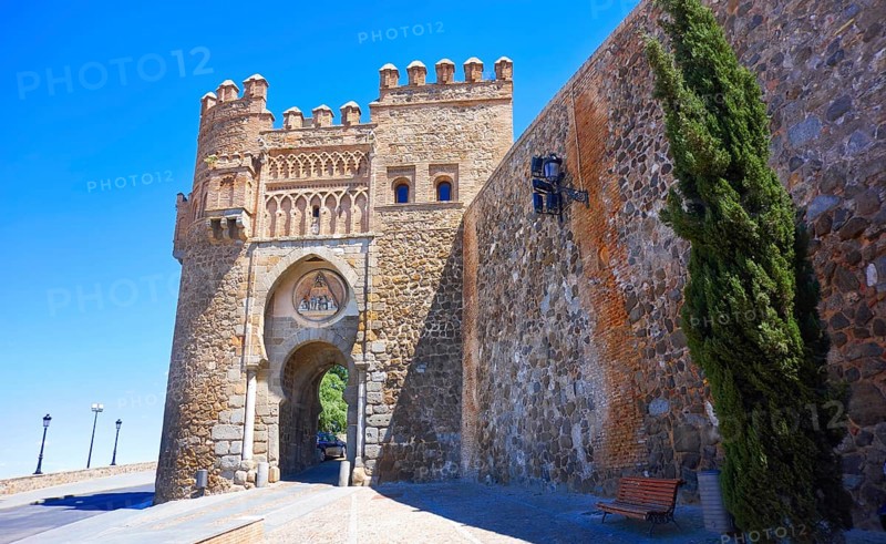 Toledo Puerta del Sol door in Castile La Mancha of Spain