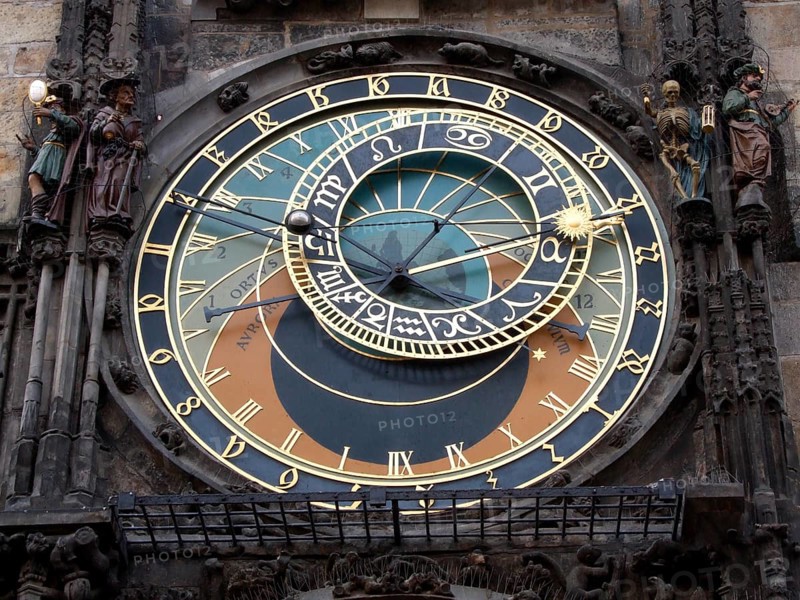 Prague, Altstätt town hall with astronomical clock