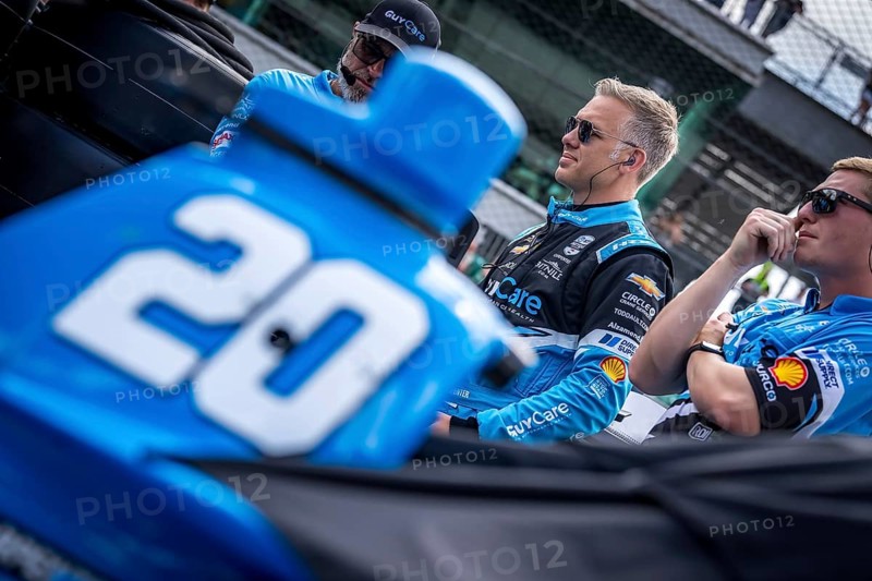 ED CARPENTER (20) of Indianapolis, Indiana prepares to qualify for the 108th Running of the Indianapolis 500 at the Indianapolis Motor Speedway in Speedway, IN