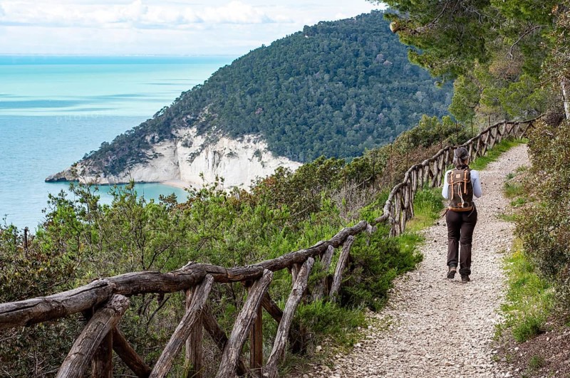 Hiking the famous Nature Trail Mergoli Vignanotica, Gargano Peninsula in Southern Italy