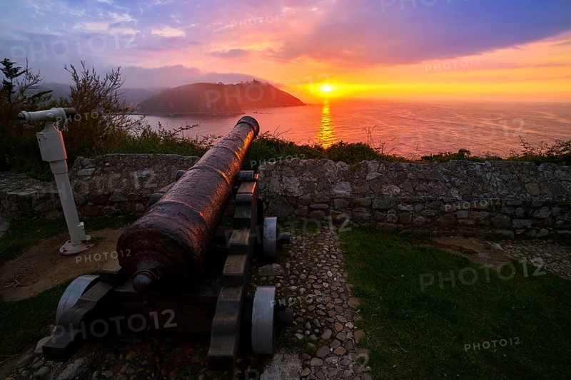 Ribadesella canon gun in Asturias of Spain