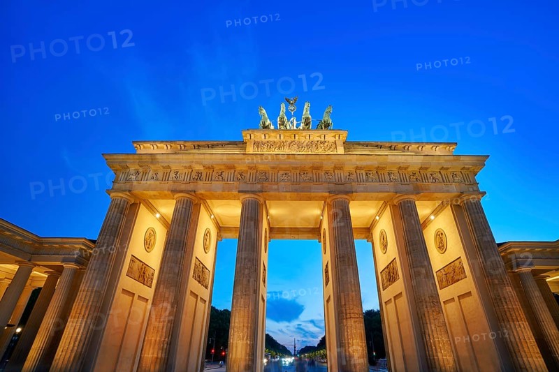 Berlin Brandenburg Gate Brandenburger Tor at sunset in Germany