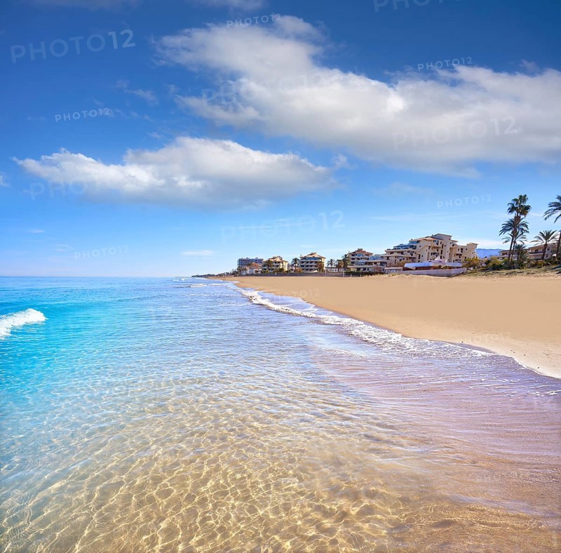 Denia las Marinas les Bovetes beach in Alicante of Spain