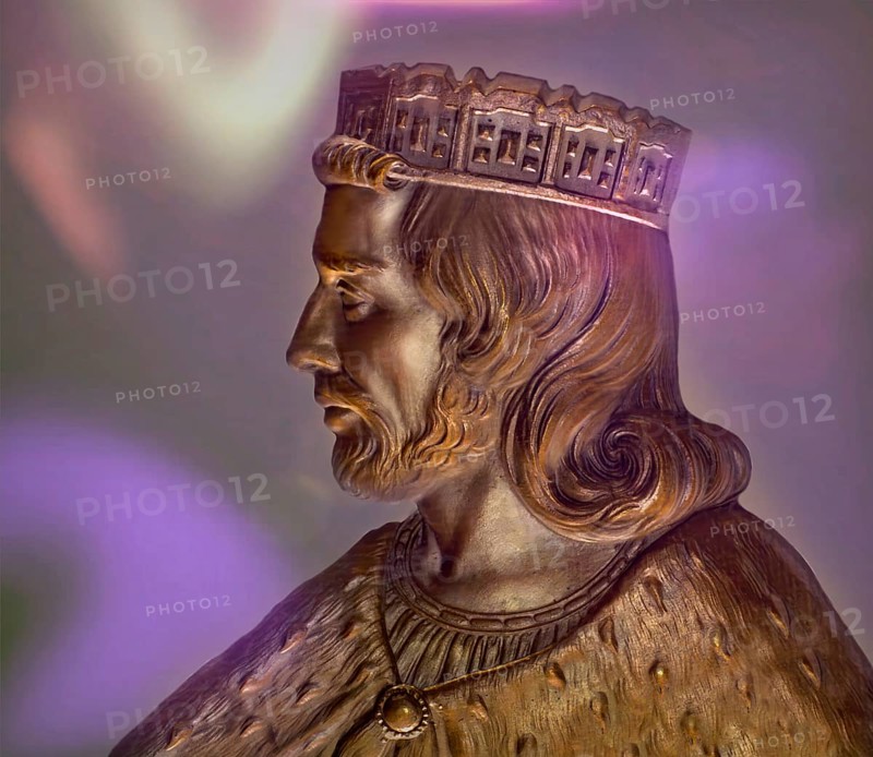 Theuderic I, Thierry I or Theuderich I., c. 487 – 534, the Merovingian king of Metz, Rheims, or Austrasia from 511 to 534, digitally edited after Caqué
