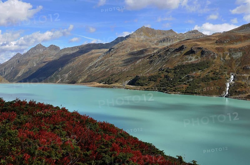 Austria: Lake Silvretta at Bielerhöhe in Montafon has a dam for electricity power