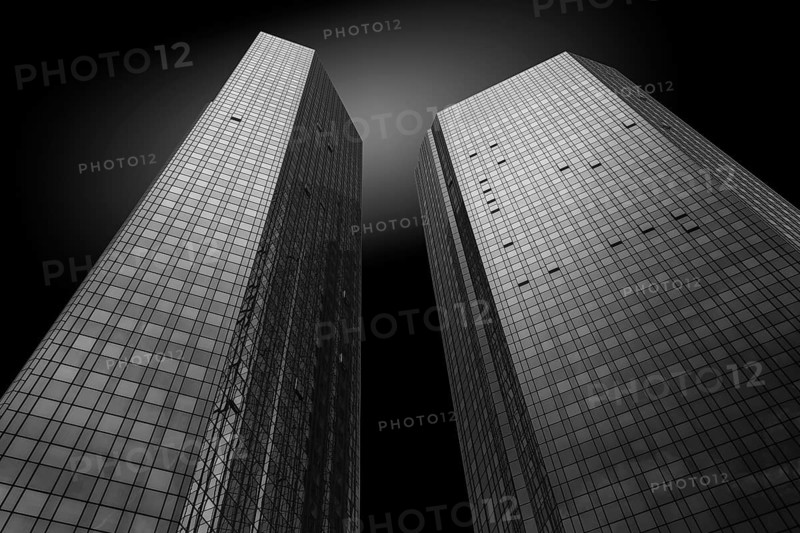 Facade of modern office buildings as fine art