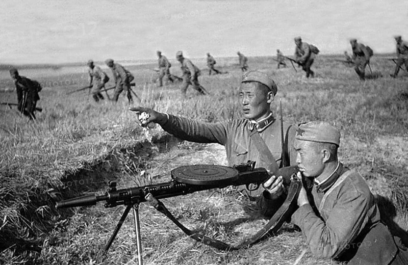 The Battle of Khalkhyn Gol was the decisive engagement of the undeclared Soviet–Japanese Border War fought between the Soviet Union, Mongolia and the Empire of Japan in 1939. The conflict was named after the river Khalkhyn Gol, which passes through the battlefield. In Japan, the decisive battle of the conflict is known as the Nomonhan Incident (Nomonhan Jiken) after a nearby village on the border between Mongolia and Manchuria.<br/><br/> The battles resulted in total defeat for the Japanese Sixth Army. Casualty estimates vary widely: Some sources say the Japanese suffered 45, 000 or more soldiers killed with Soviet casualties of at least 17, 000. The Japanese officially reported 8, 440 killed and 8, 766 wounded, while the Soviets initially claimed 9, 284 total casualties.<br/><br/> Although this engagement is little known in the West, it had profound implications on the conduct of World War II. It may be said to be the first decisive battle of World War II, because it determined that t...