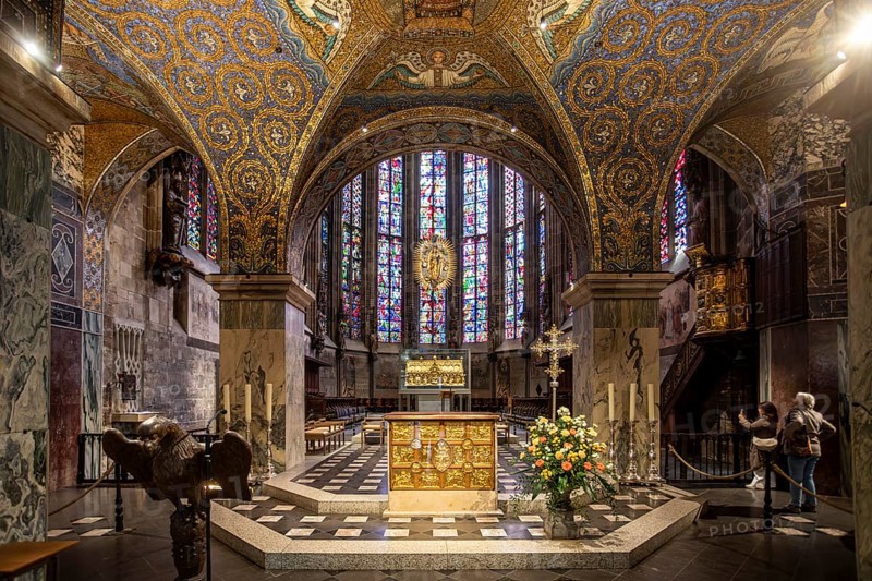 Altar in Aachen Cathedral - Aachen, North Rhine-Westphalia, Germany, Europe