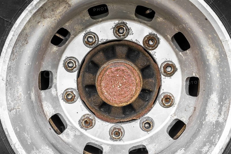 Old rim for cars, rusty and out of use