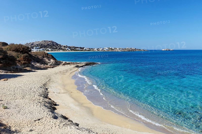 Orkos beach of Naxos island in Cyclades, Greece, Europe