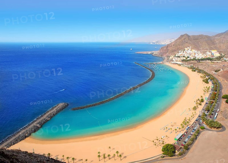 Beach Las Teresitas in Santa cruz de Tenerife north at Canary Islands