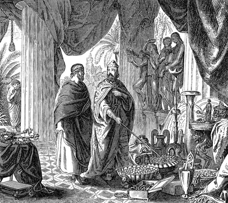Solon, c.?638-c.?558 BC, an Athenian statesman with Croesus, king of Lydia, Ancient Greece