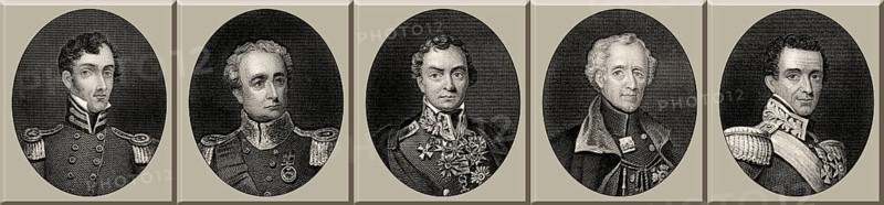 Offiziere der britischen Armee in Indien, 19. Jahrhundert, SIR John Hunter Littler, Sir Robert Henry Sale, Henry Hardinge, Hugh Gough, Sir Henry George Wakelyn Smith