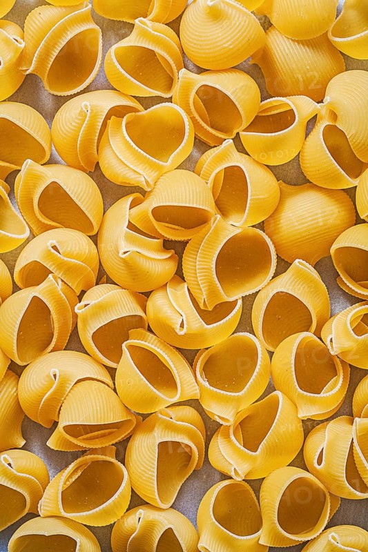 Pasta shells background food and drink concept