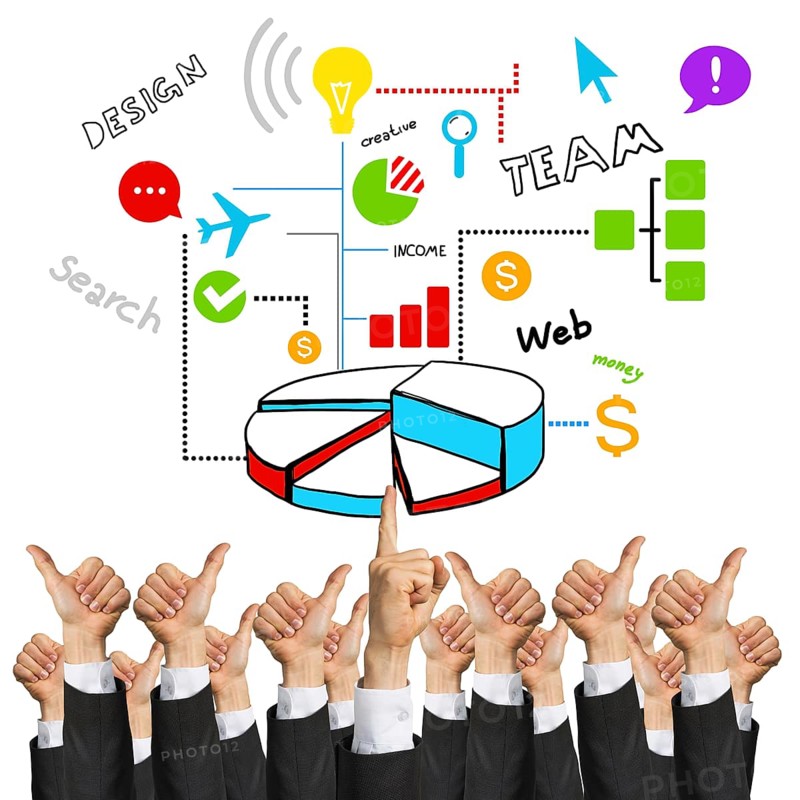 Group of hands of businesspeople showing gestures isolated on white