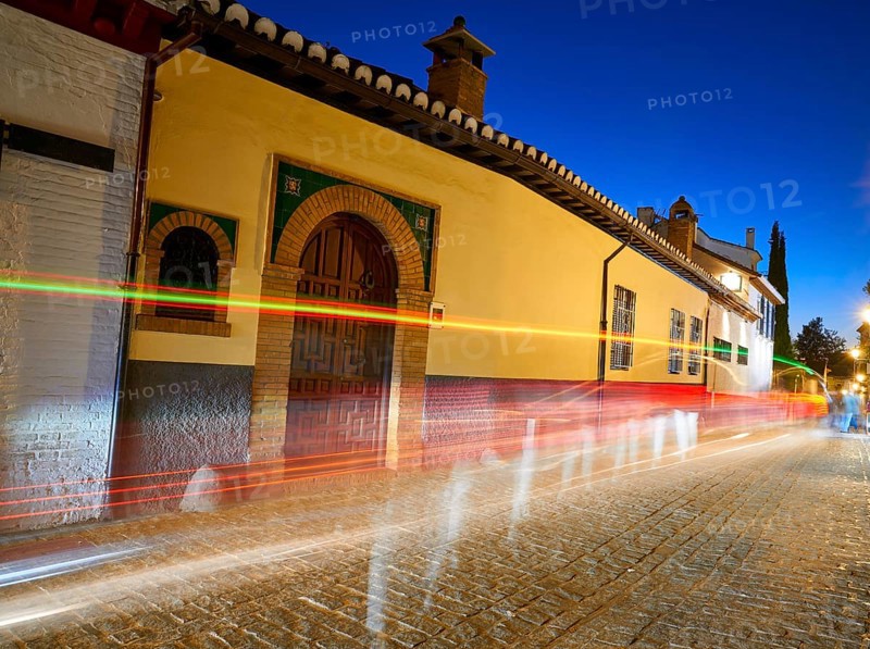 Albaicin of Granada arabic old district at sunset of Andalusia muslim Spain